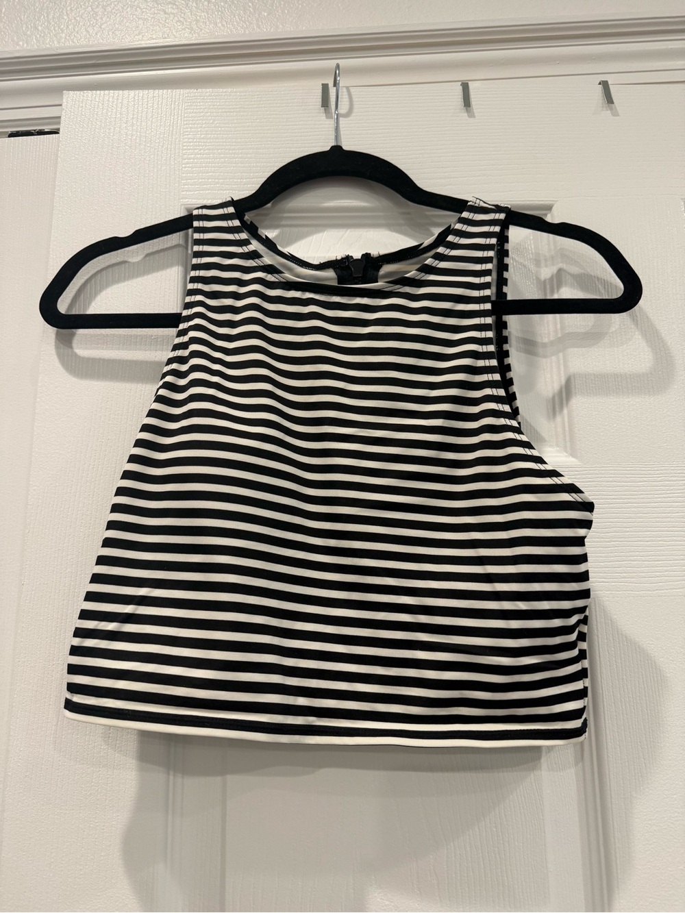 Striped bathing suit top